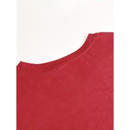 Floral Cross Print Women's Long Sleeve Crew Neck T-Shirt - 