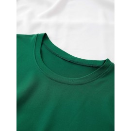 Women's Casual Short Sleeve T-Shirt - Vibrant Purple with White Spanish Scripture Letter Print (Isaiah 30:5), 100% Polyester Knit, Lightweight 180g All-Season Top, Machine Washable