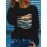 Women's West Coast Surf Gradient Tie-Dye Long Sleeve T-Shirt, Bright Yellow Crew Neck with Artistic Ocean Wave Print, Stretchy Polyester Blend, Casual Spring/Summer Sportswear, Machine Washable, Beach Wear